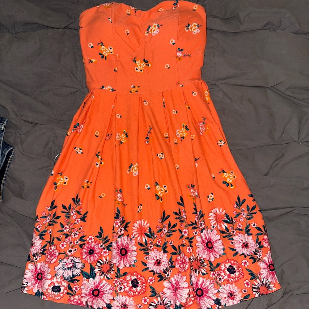 Floral Strapless Dress